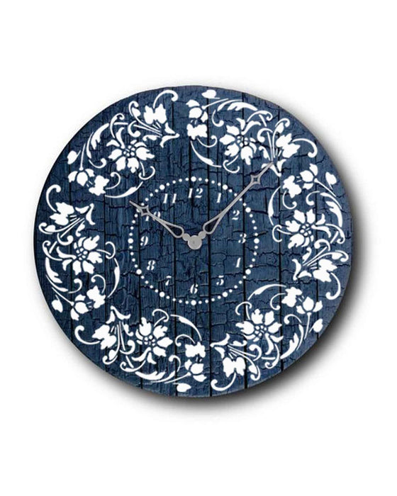 Flower clock stencil for wall clock decorations 