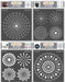 CrafTreat Dot Mandala Basis Stencil Outlines Round Stencil and Radar Stencil