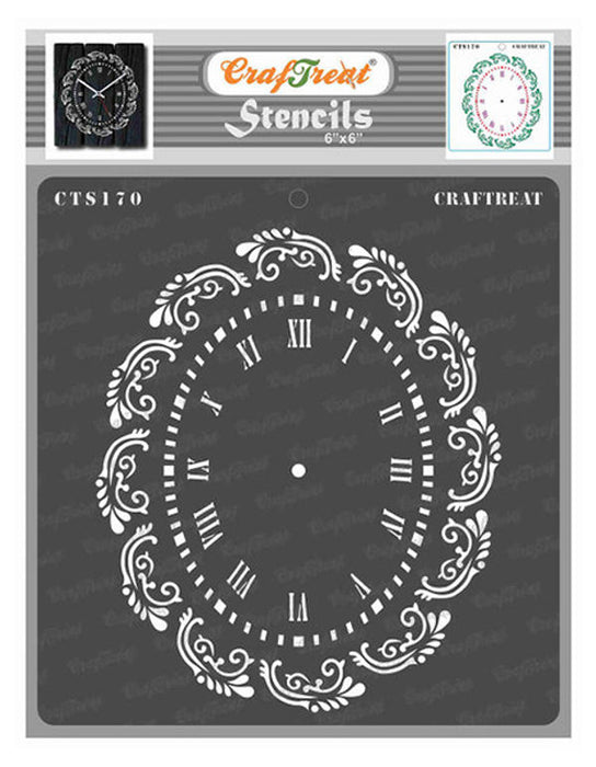 CrafTreat Oval Doily Stencil for Arts and Craft paintings 