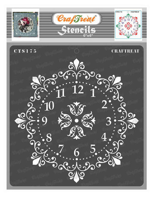 CrafTreat Ornate Clock StencilCTS175