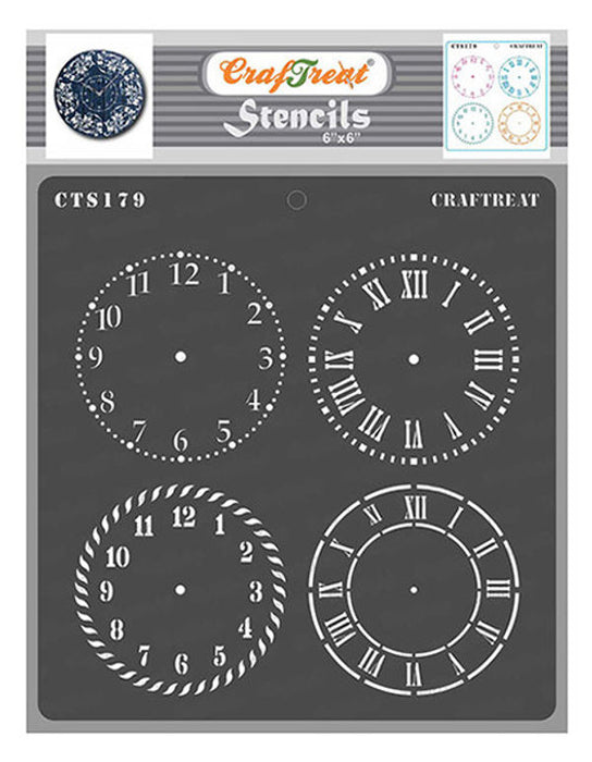 CrafTreat Clock Dials Stencil for paintings 