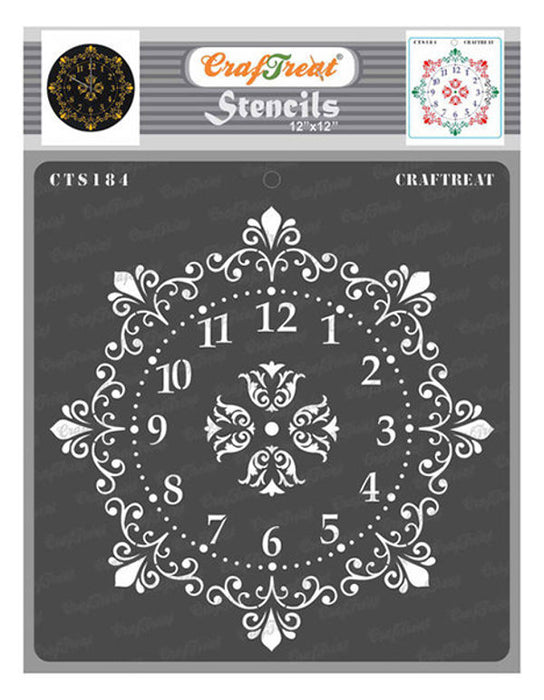 CrafTreat Ornate Clock Stencil for paintings 