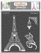 CrafTreat Paris Eiffel Tower Stencil Pattern Stencil 