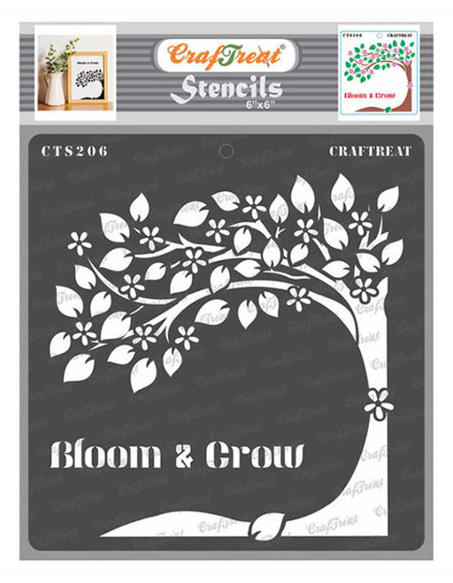 CrafTreat Bloom and Grow Stencil Pattern Stencil 