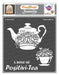 CrafTreat A Dose of Positive Tea Stencil Pattern Stencil 