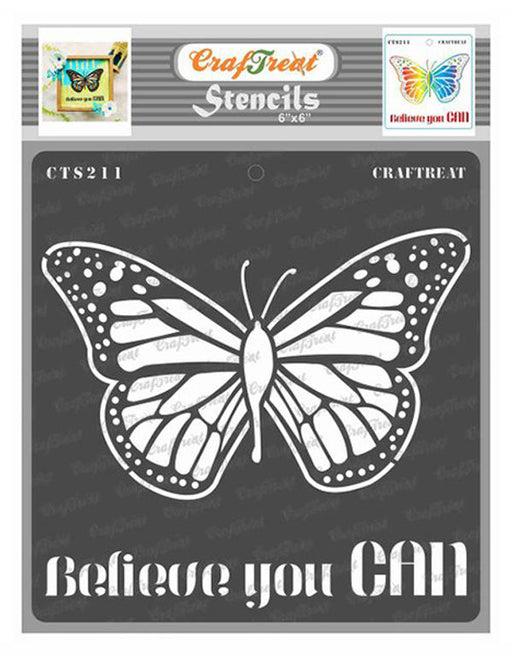 CrafTreat Believe you can StencilCTS211