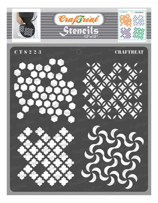 CrafTreat Distressed Patterns Stencil 
