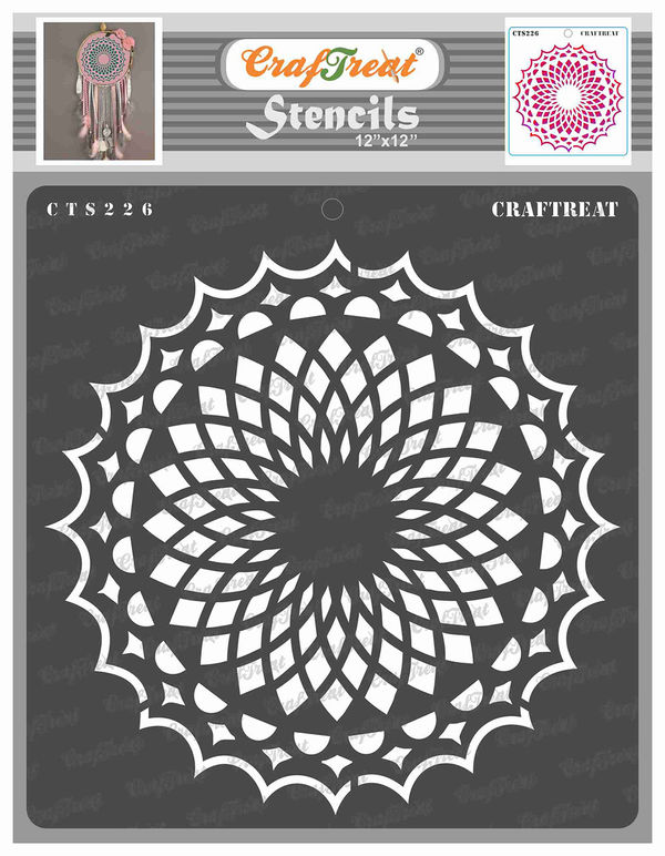 12 Lotus Mandala Stencil - The Dotting Center