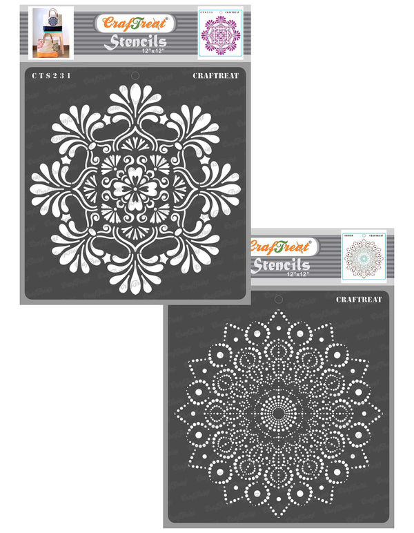 12 Lotus Mandala Stencil - The Dotting Center