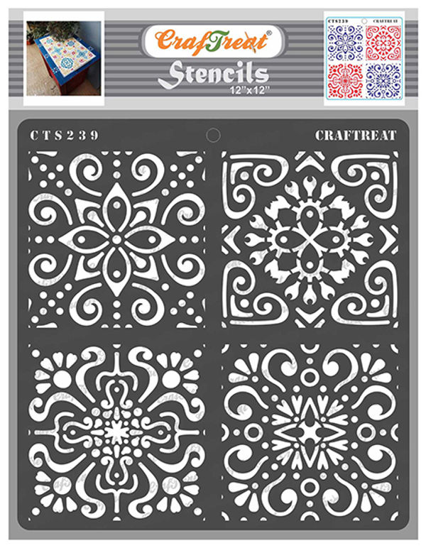 buy-moroccan-tiles-stencil-12-inches-online-craftreat-craftreat