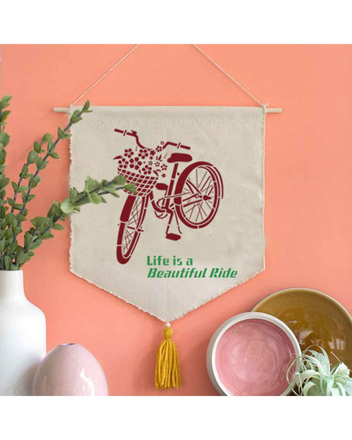 Bicycle stencil for wall decor inspiration ideas 
