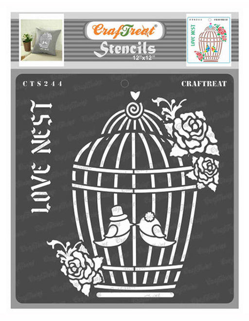 CrafTreat Love Nest Stencil 12 InchesCTS244