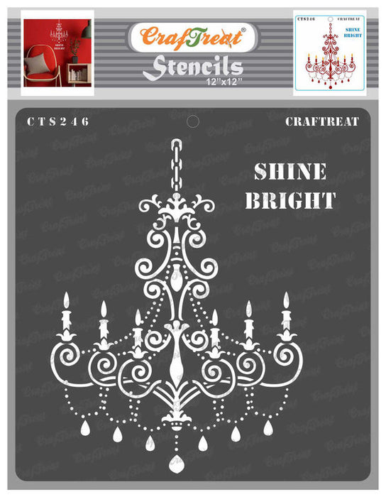 CrafTreat Shine Bright Stencil 12 InchesCTS246