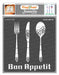 CrafTreat Bon Appetit Stencil 12 InchesCTS249