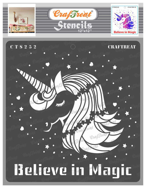 CrafTreat Believe in Magic Stencil 12 InchesCTS252
