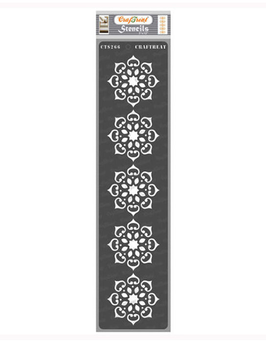 CrafTreat 3x12 inches Mandala border and pattern design for wall paintings