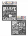 CrafTreat Believe and Goals Quote Stencil Set 6x6 Inches CrafTreat