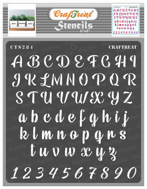 OIAGLH 36pcs Alphabet Letter Stencil for Painting Shop Sign Number Template Translucent Art Project Wall Reusable Learning Home Decor