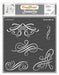 CrafTreat Calligraphy Swirls Stencil Geometric Stencil