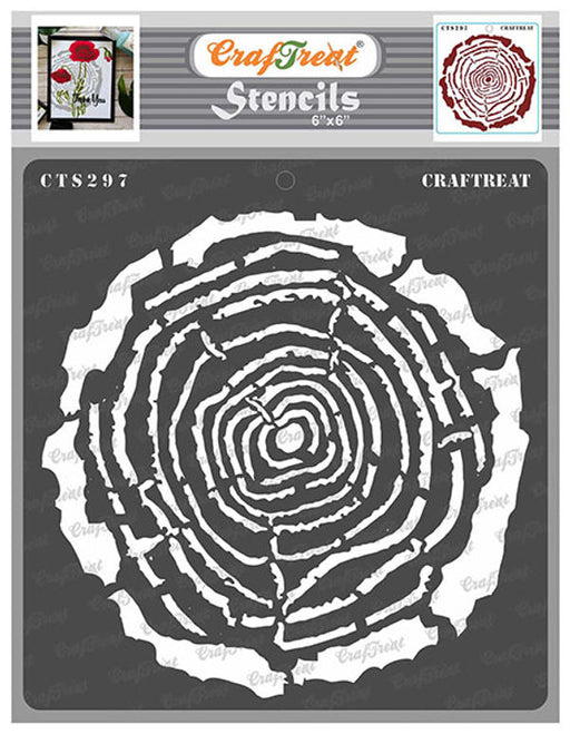 CrafTreat Tree Rings Stencil Geometric Stencil
