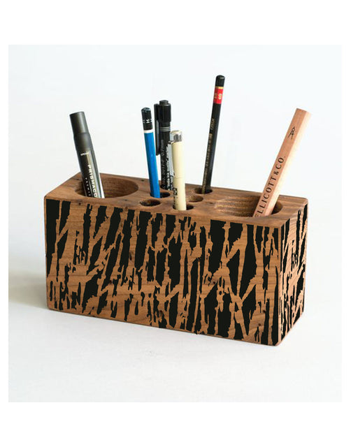 Tree bark Pattern stencil for pencil stand decorations 