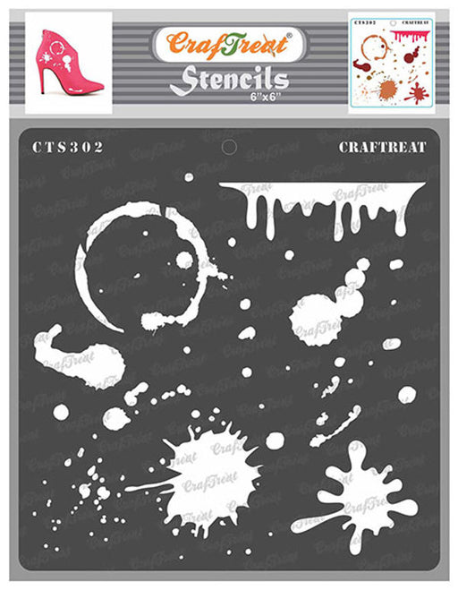 CrafTreat Stains and Splatters Stencil Geometric Stencil