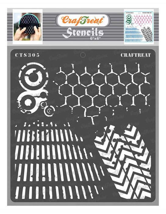 CrafTreat Distressed Patterns 2 StencilCTS305
