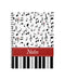Musical stencil for notepad cover designing