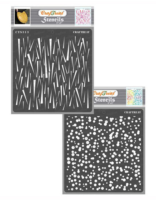 CrafTreat Shards and Grimy Dots Stencil CTS313nCTS315