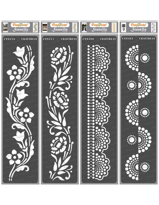 CrafTreat Border Stencil for Paintings 