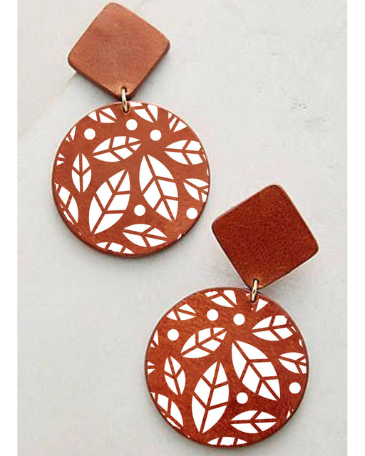 scattered leaves stencil for earing making ideas