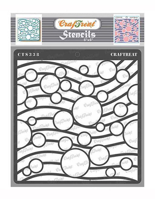 CrafTreat Circles on waves StencilCTS338