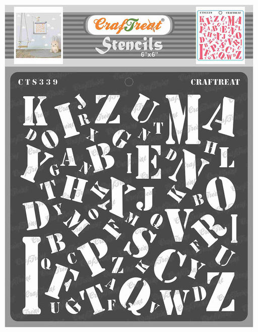 CrafTreat Alphabets Stencil Geometric Stencil
