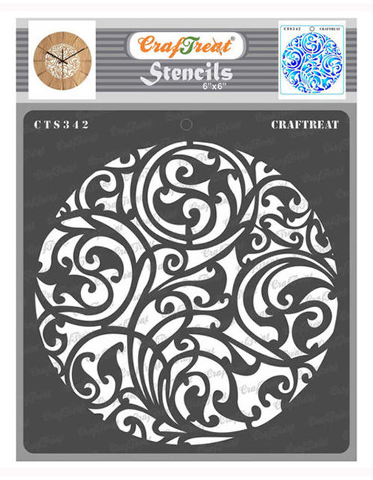 CrafTreat Ornate Background Stencil 6x6 Inches Ornate Stencil