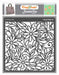 CrafTreat 6x6 Inches Daisy Flower and Leaf pattern Stencil for paintings