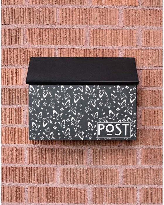 Small Butterfly background stencil for post box decorations