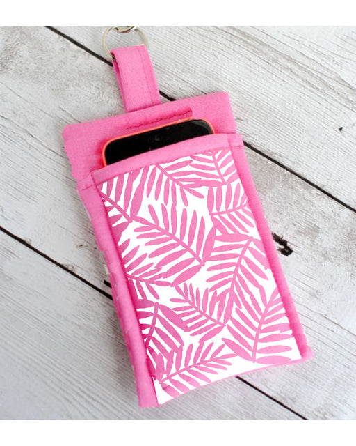 Palm Leaves Stencil design on Mobile pouch