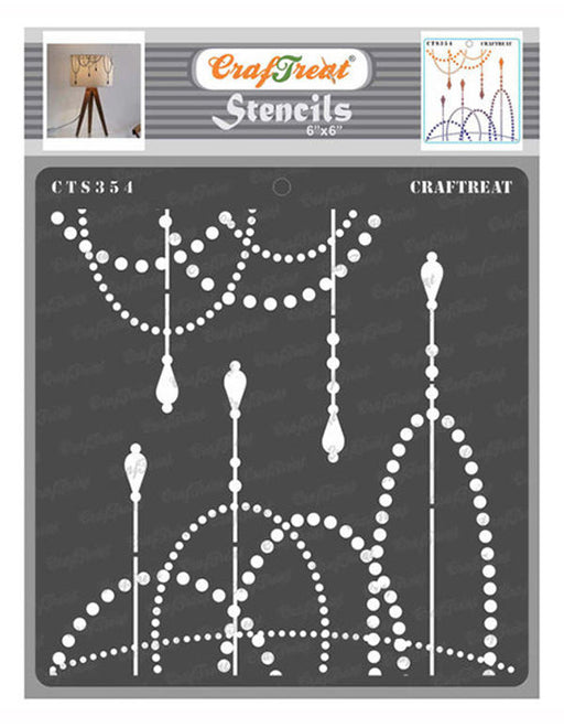 CrafTreat String of Lights Stencil Geometric Stencil