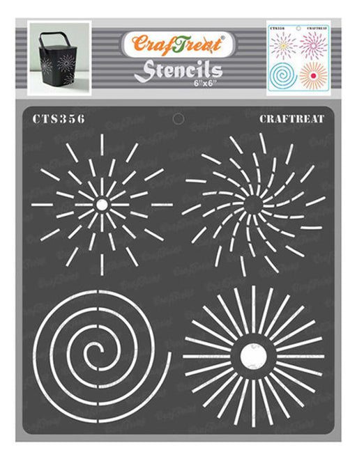 CrafTreat Dot Mandala Outlines Stencil CTS356