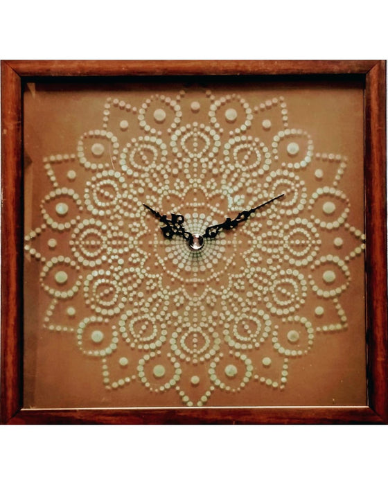 Peacock Mandala Dotting Stencil for clock decorations 