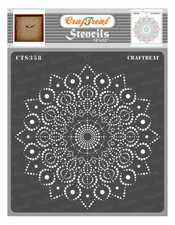 5 Pack Large Mandala Stencils For Painting 18x10 Inches Mandala Painting Templates - View #4