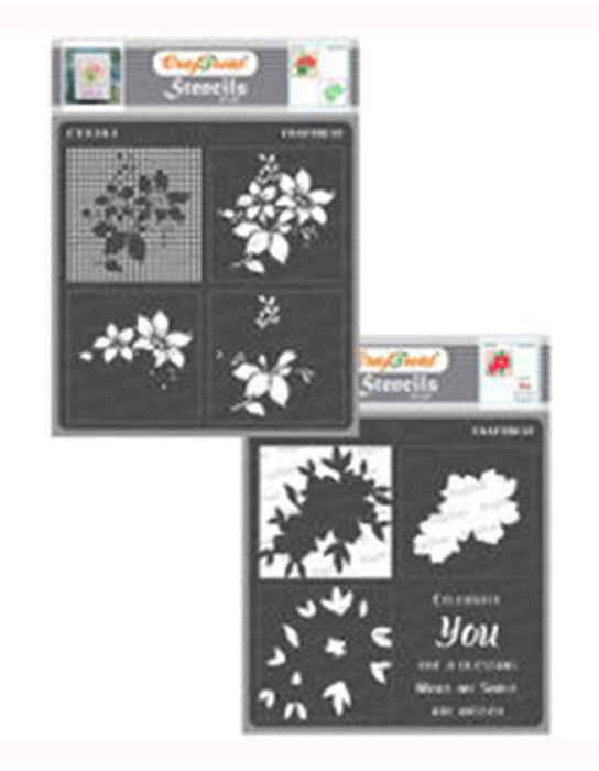 CrafTreat Flower Fusion Checks and You are a blessing Stencil CTS364nCTS365