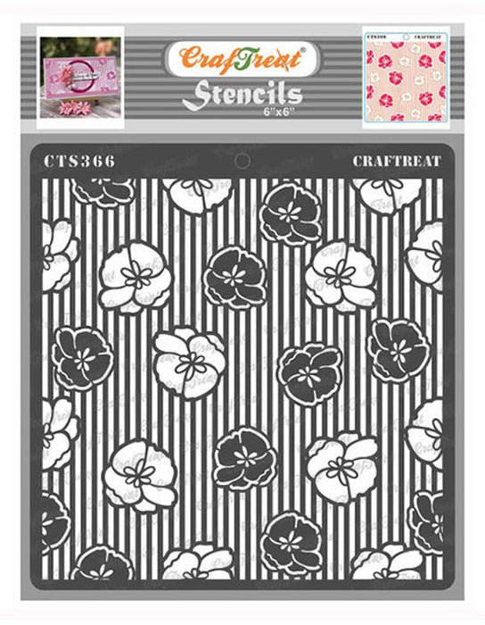Anemone Flower Stencils Background Stencil 