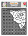  Checkered Rose Flower Stencils Background Stencil 