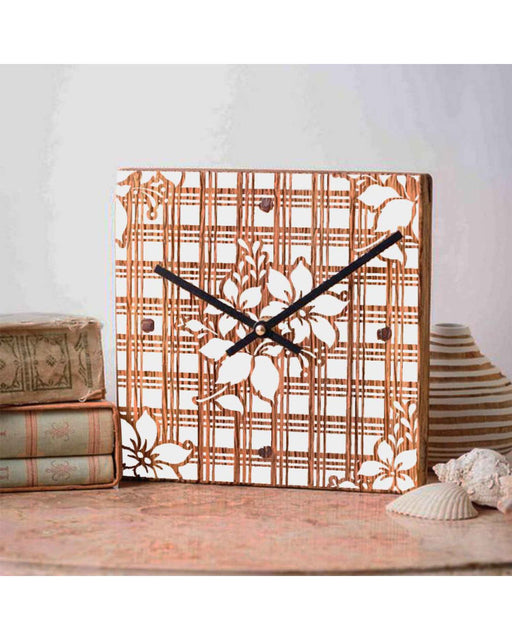 Flower fusion stencil for clock wood Table decor