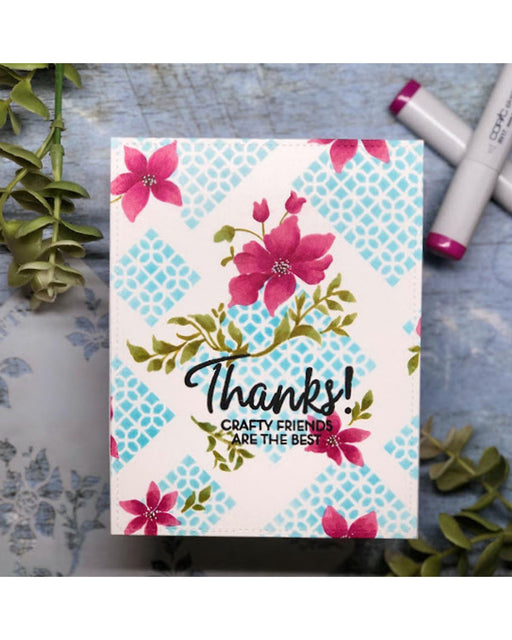 flower fusion 2step stencil ideas for cardmaking