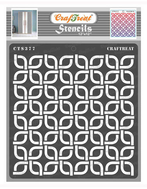 CrafTreat 12x12 Inches Geometric pattern stencils for wall paintings