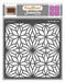CrafTreat 12x12 Inches Geometric Flowers pattern stencil, Background pattern stencil for paintings