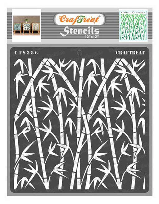 CrafTreat Bamboo Forest Stencil Leaves Stencil 