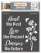 CrafTreat Heal Inspirational and motivational Quote Stencils 6x6 Inches